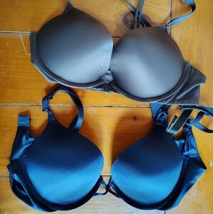 Victoria's Secret Gray and Navy Bombshell Bras - 34B